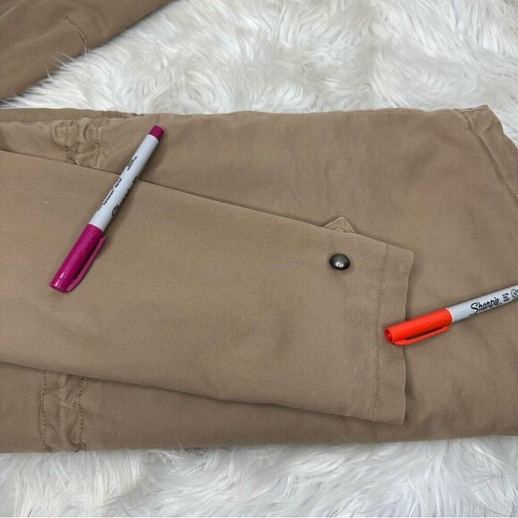 Calvin Klein Women’s Tan Hooded Sherpa Mid-Length Coastal Parka Coat S/C41 - Picture 11 of 16